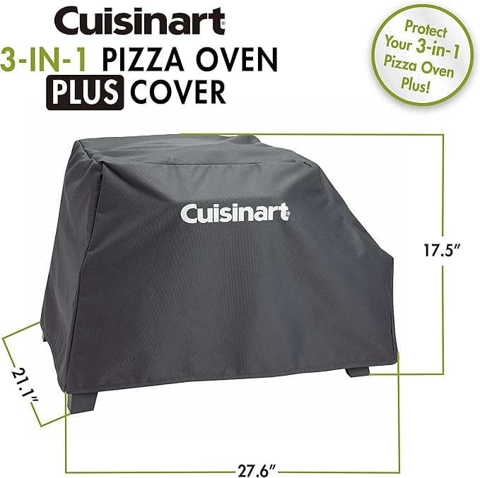 Cuisinart Outdoor Stainless Steel Grill Accessories Bundle | CPT-194 Prep Table + CGC-103 Pizza Oven Cover
