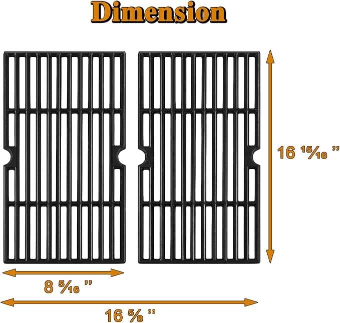 463633316 Grill Grates Replacement Parts for Charbroil Grates 463672416 463672016 Char Broil G460-0500-W1 G517-0014-W1 G421-0008-W1 463251413 463622515 463645015 Performance 2 Burner Cooking Grates