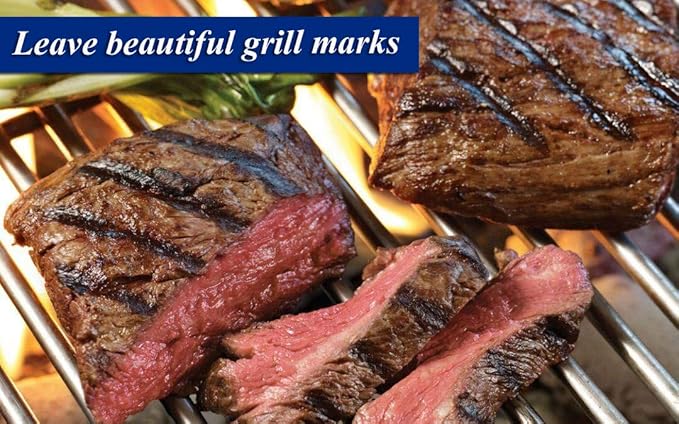 Utheer 7639 304 Stainless Steel Grill Grates for Weber Spirit I & II 300 Series, Spirit 700, 17.5" Cooking Grates for Genesis Silver B/C, Gold B/C, Platinum B/C, 1000-3500