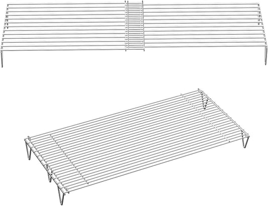 BBQ Future Adjustable Grill Warming Rack for Blackstone 22 28 36 Inch Griddle, Stainless Steel Griddle Warming Wire Rack for Weber Charbroil Camp Chef and Most Tabletop Flattop Griddle Accessories