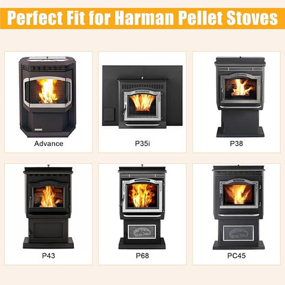 Criditpid 1-00-00888-10 Door Gasket for Harman P68, P43, P61, P38, PC45, Advance, Accentra 52i, P35i, Absolute 63 Pellet Stoves & Harman 300i Wood Stoves, Ash Pan Seal Stove Gasket Rope Replacement