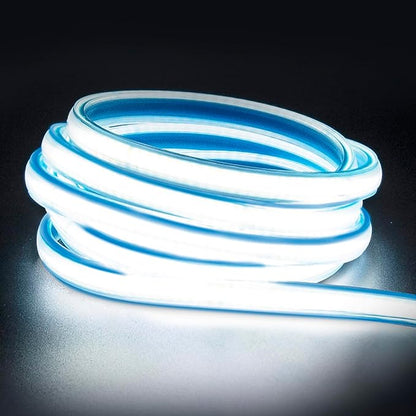 2 Meter Bright LED Strip Lights AC 110V with US Plug 6.56 Foot IP67 Waterproof COB LED Rope Lights for Kitchen Under Cabinet Lighting 6000K Cold White (Cold White, 6.56ft)