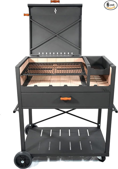 Ñuke Delta Gaucho Firebox Grill- Authentic Argentine Outdoor Cooking Wood or Charcoal