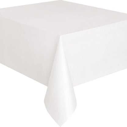 Gold Solid Rectangular Plastic Table Cover (54" x 108") 1 Count - Elegant Design & Premium Quality, Ideal For Parties, Events & Everyday Use