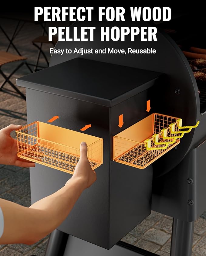 Magnetic Storage Bin for Traeger Grills, Traeger Accessories Compatible with Traeger Pro 22, Pro 34, Pro 575, Pro 780, Ironwood 885/650 & Z GRILLS, PIT BOSS Wood Pellet Smoker (Yellow 1 Pack)