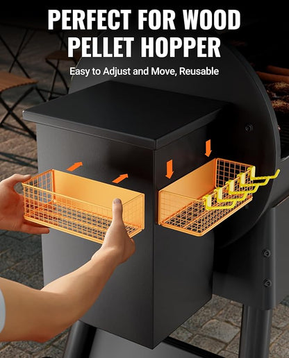 Magnetic Storage Bin for Traeger Grills, Traeger Accessories Compatible with Traeger Pro 22, Pro 34, Pro 575, Pro 780, Ironwood 885/650 & Z GRILLS, PIT BOSS Wood Pellet Smoker (Yellow 1 Pack)