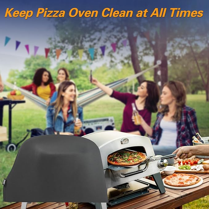 EVRBUL Pizza Oven Grill Cover Outdoor Waterproof 420D Pizza Oven Cover Compatible with Cuisinart CGG-403 3-in-1 Grill, Griddle and Pizza Oven 27.6" L x 21.2" W x 17.5" H