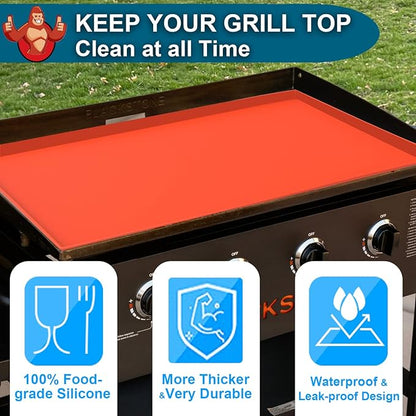 28" Silicone Mat for Blackstone Griddle Top, 100% Silicone Protective Mat Cover for Blackstone Grill