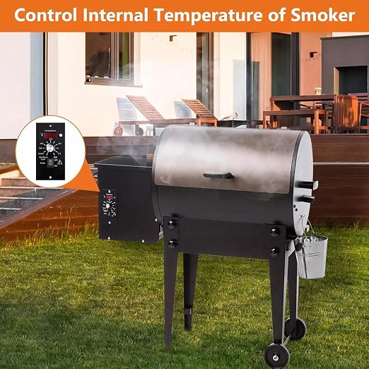 Digital Thermostat Kit Compatible with Traeger Pellet Grills BAC236 | BAC283 BAC388 BAC389 BAC382 BAC200 Replacement Part with 7" RTD Temperature Sensor, Temperature Controller LED Panel