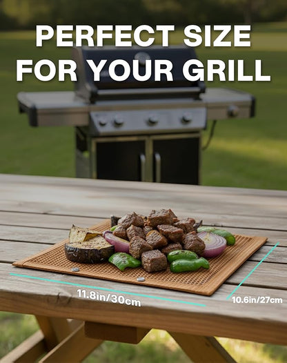 Mesh Grill Bags for Outdoor Grill – Reusable PTFE Non-Stick Grilling Pouch for Easy Cleanup, Grilling Bags for Vegetables, Fish & Smoker Accessories – Dishwasher Safe, 2Pcs