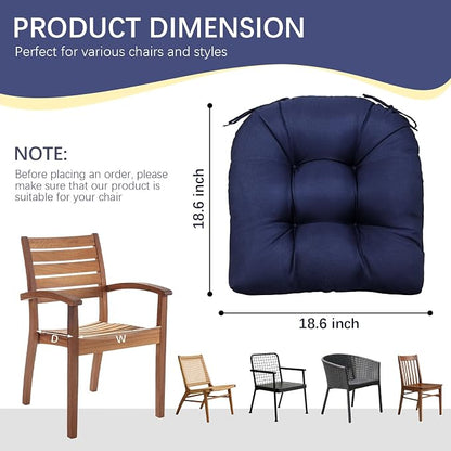 Gnostik Outdoor Indoor Floral Seat Cushions 18.6"X18.6" Waterproof Patio Chair Pads for Porch, Dining, Garden, Balcony, Office Set of 2