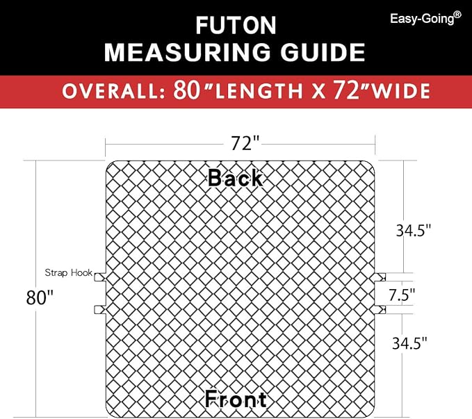 Easy-Going Reversible Couch Cover, Large Futon Sofa, Camel/Ivory | Machine Washable Slipcover For Dogs, Water Resistant Furniture Mat For Living Room, Non-Slip Sofa Cover, Pet Friendly