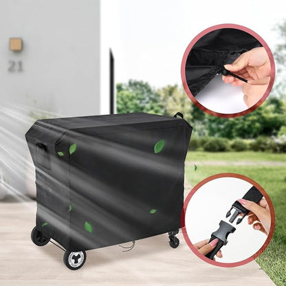 Outdoor Dining Grill Cart Cover - 25" D x 42" W x 33" H | 500D Grill Cart Cover for Grills House grill Cart, Heavy Duty Waterproof BBQ Food Prep Table Covers, Black