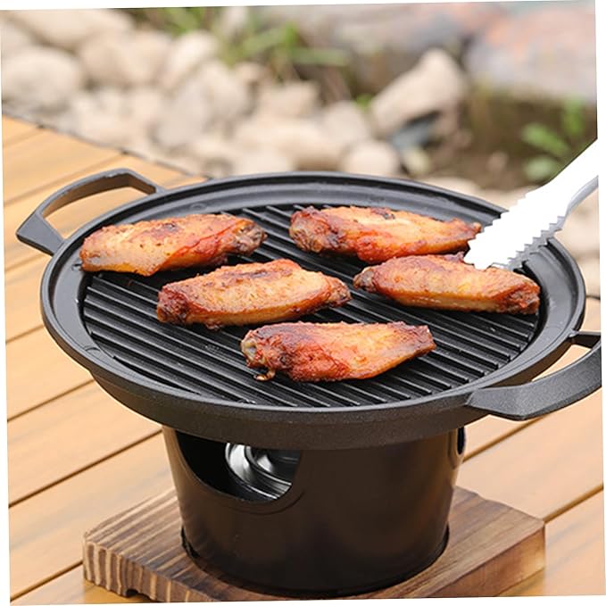 Korean BBQ Grill, Smokeless Non-stick Tabletop Charcoal Grill, Easy to Assemble Portable BBQ Grill for Home, Picnics, Camping and Outdoor Gatherings Charcoal Grill Smokeless Charcoal Grill Barbecue