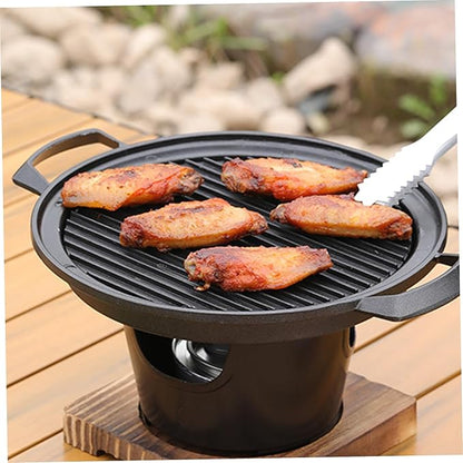 Korean BBQ Grill, Smokeless Non-stick Tabletop Charcoal Grill, Easy to Assemble Portable BBQ Grill for Home, Picnics, Camping and Outdoor Gatherings Charcoal Grill Smokeless Charcoal Grill Barbecue