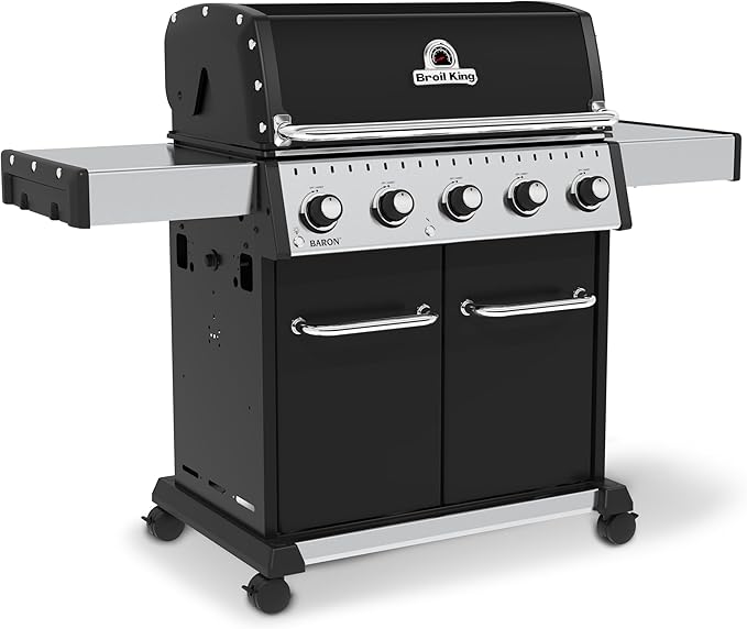 Broil King 876214 Baron 520 Pro, Liquid Propane (LP), Stainless Steel, Black