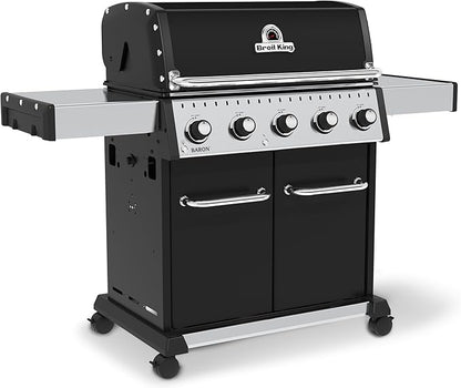 Broil King 876214 Baron 520 Pro, Liquid Propane (LP), Stainless Steel, Black