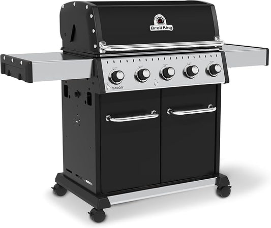 Broil King 876214 Baron 520 Pro, Liquid Propane (LP), Stainless Steel, Black