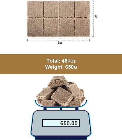 KAMaster 48 Squares Starter Blocks for Big Green Egg,Fire Starter Squares Waterproof Easy Fire Charcoal Starter Perfect for Barbecue Grills, BGE, Kamado Joe,Smokers, Wood Stove