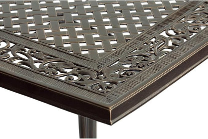 Hanover Traditions 9-Piece Patio Dining Set, Rust-Free Aluminum Outdoor Dining Set with Autumn Berry Cushions, 8 Swivel Rockers and Aluminum Square Dining Table, All-Weather Outdoor Dining Set for 8
