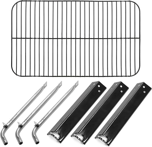 Criditpid Grill Replacement Parts for Expert Grill XG10-101-002-02 3 Burner Gas Grill, Heat Plates Tents, Burner Tubes & Cooking Grid Grate for Walmart Expert Grill XG10-101-002-02 3 Burner Grill.