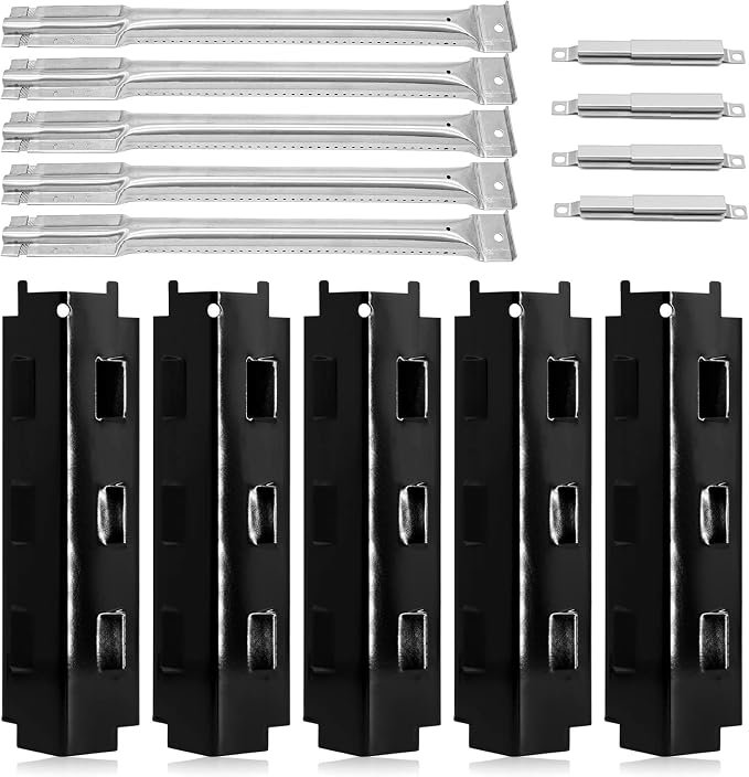 Yiming Grill Replacement Parts for Charbroil 463230515, 463230512, 463230513, 463230514, 463239915, 463230511 Grill Models. Grill Burners, Heat Plate Shields, Adjustable Crossover Tubes Repair kit.