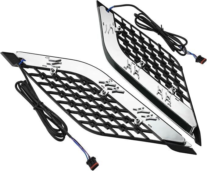 TCT-MOTORPARTS LED Radiator Grill Panels Light Fits for Honda Goldwing 1800 GL1800 Tour 2018-Up