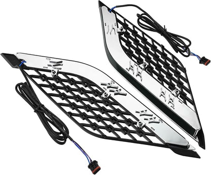 TCT-MOTORPARTS LED Radiator Grill Panels Light Fits for Honda Goldwing 1800 GL1800 Tour 2018-Up