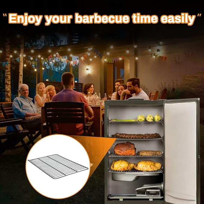 Cooking Grate Replacement Parts for Masterbuilt 40 Inch Electric Smoker, 19.69" x 12.28" Grill Grids, Smoker Grates for Masterbuilt MB20070115, MB20072918, MB20074719, MB20072916, 2 Pack