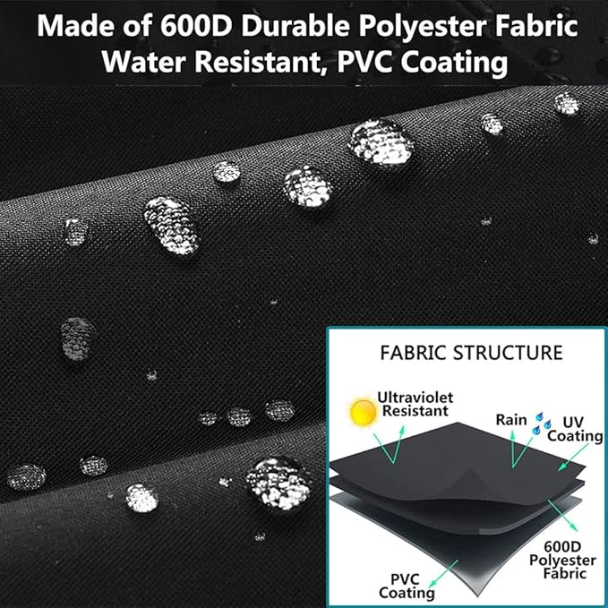 ZJYWSCH Cover for Blackstone 17 inch Tabletop Griddle with Hood 1814 1900 Outdoor Waterproof Black Stone 17" Table Top Griddle Cover 1933 2143 2273 2339 600D Heavy Duty