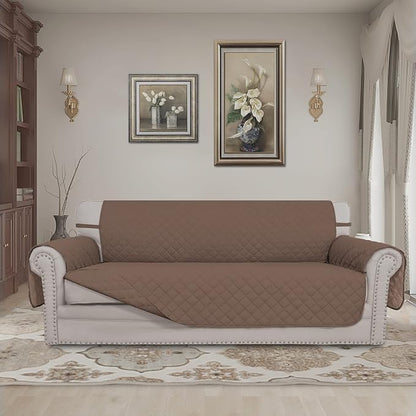 Easy-Going Reversible Couch Cover, 3 Cushion Sofa, Large, Brown/Brown | Machine Washable Slipcover For Dogs, Water Resistant Furniture Mat For Living Room, Non-Slip Sofa Cover, Pet Friendly