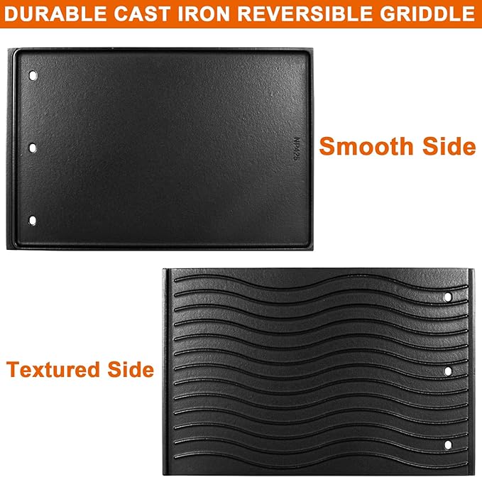 56040 56041 Reversible Grill Griddle for Napoleon Prestige 500, Prestige Pro 500, and LEX 485 605 730 Series, Griddle Insert Replacement Parts for Napoleon Grill Accessories, Nonstick Cast Iron Plate