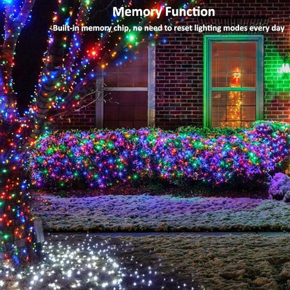 Brizled Colored Outdoor Christmas Lights, 78.74ft 240 LED Xmas Tree Lights | Connectable; 8 Modes; Waterproof; Timer; Indoor Twinkle Plug in Mini String Light for Xmas Tree Fireplace Party Garden Decor