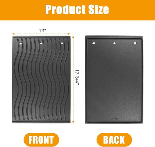 56040 56041 Cooking Griddle for Napoleon PRO 500,Prestige 500,Napoleon LEX Series BBQ Grill Accessories, Reversible Cast Iron Griddle Plate Grill Replacement Parts