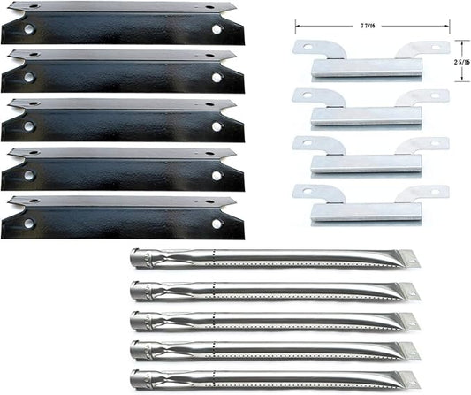 Parts Kit DG132 Replacement for Gas Grill Brinkmann 810-1575-W Gas Grill Parts Kit (Stainless Steel Burner + Stainless Steel carry-over tubes + Porcelain Steel Heat Plate)