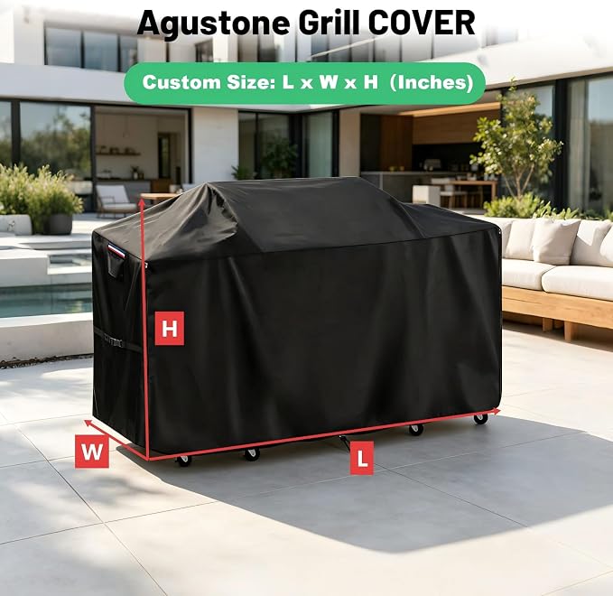 Custom Island Grill Cover, Outdoor Kitchen BBQ Waterproof Cover | Heavy Duty Outdoor Large Island Covers for Patio BBQ, Custom Size