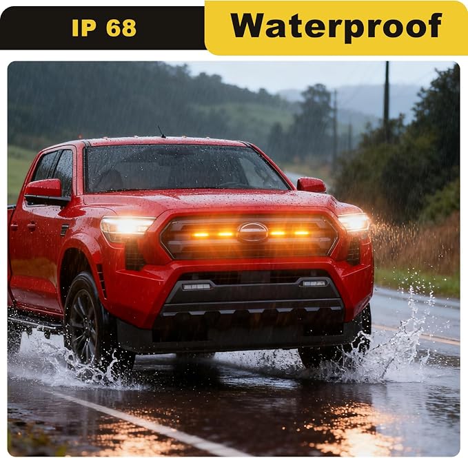 Front Grille Grill led Lights for 2024 2025 Tacoma SR SR5 Amber | 2026 toyota tacoma sr sr5 grills light accessories
