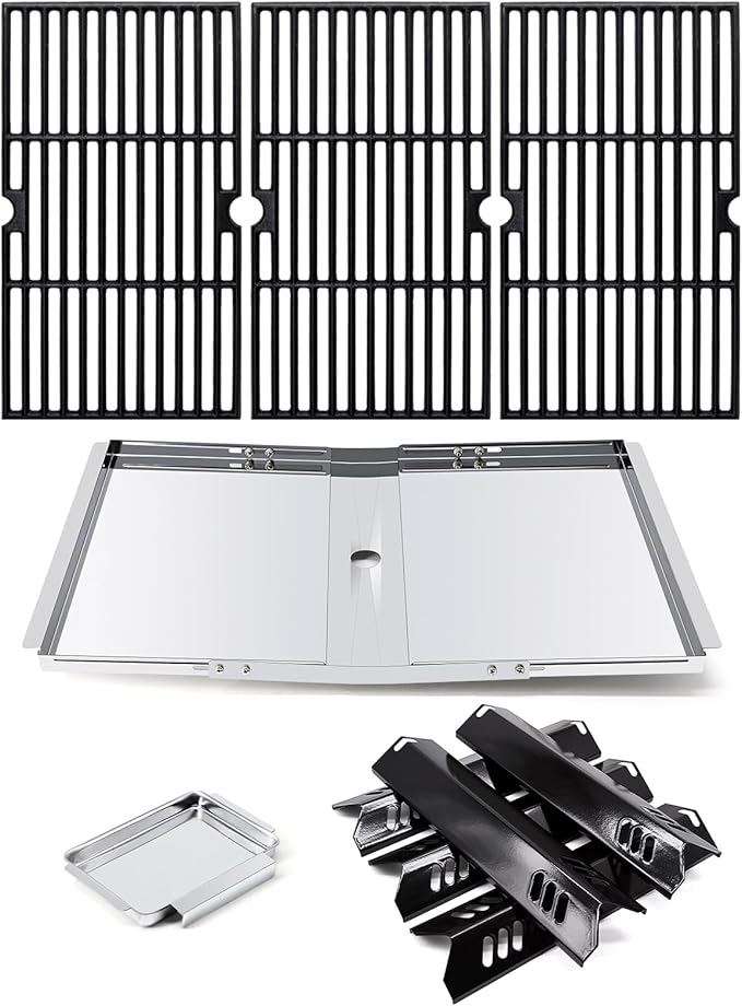 Replacement Parts for Dyna-Glo DGF510SBP DGF510SSP, Drip Pan Grease Tray & Grill Grates & Heat Tents for Dyna Glo DGF510SBP 5 Burner Grill