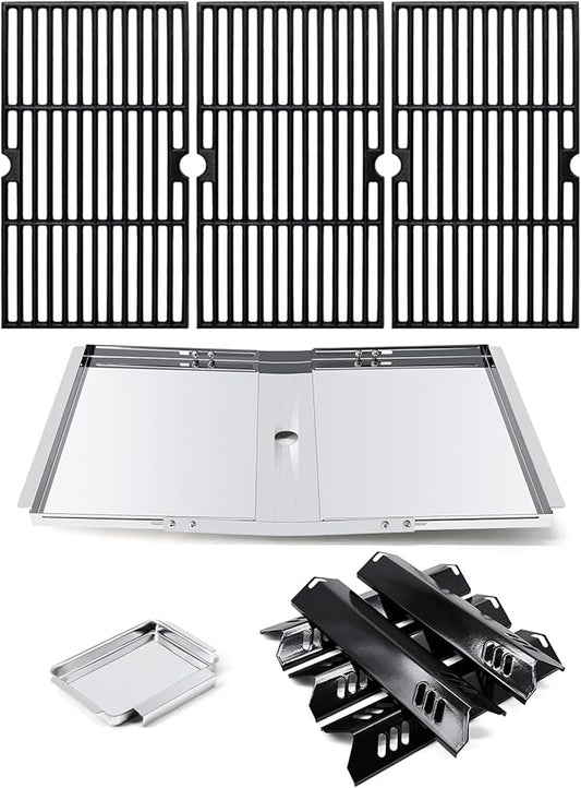 Replacement Parts for Dyna-Glo DGF510SBP DGF510SSP, Drip Pan Grease Tray & Grill Grates & Heat Tents for Dyna Glo DGF510SBP 5 Burner Grill