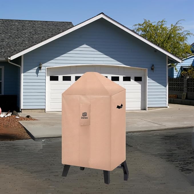 Oneness Heavy-Duty Waterproof Smoker Cover for 29x29x52 Inch Pellet Smokers - Fits Pit Boss 5-7 Series, Masterbuilt, Grills Vertical Smokers - Weatherproof Protective Cover