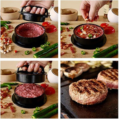 Leden Burger Press Hamburger Press Patty Maker for BBQ Grill 3-in-1 Non Stick Stuffed Burger Mold, Kitchen Tool, Beef Patties and Sliders