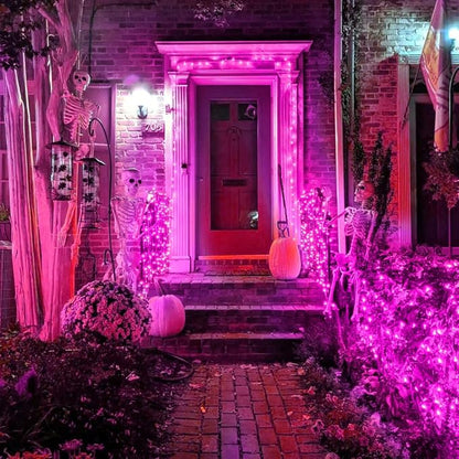 kemooie 500 LED Pink Valentines Day Lights,164 FT String Lights Outdoor Plug in Waterproof with 8 Twinkle Modes for Indoor Outdoor Bedroom, Yard, Wedding, Valentines Day Decoration