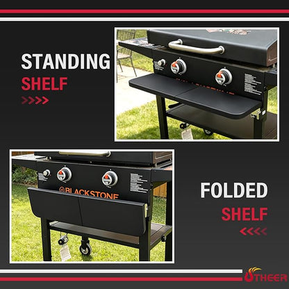 29 X 7 Folding Front Shelf for Blackstone 28 inch griddle 1883 2415 2311 2269, Easy-Check Fit Accessory for Outdoor Cooking or Use