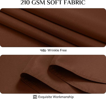 Softalker Square Tablecloth, Waterproof Table Cloths Wrinkle Free Fabric Washable Polyester Table Cover for Dining Tables Party Outdoor Camping Parties Buffet- 54 x 54 inch,Chocolate