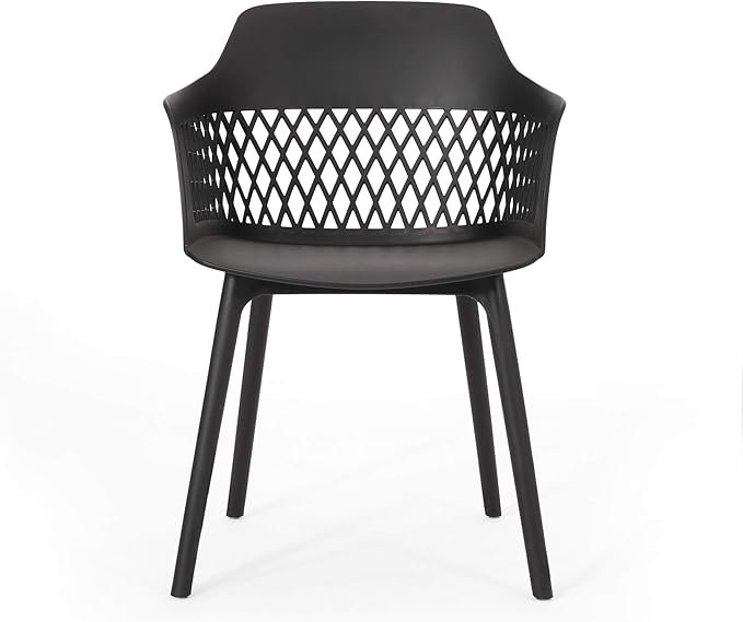 Christopher Knight Home Madeline Outdoor Dining Chair (Set of 2), Black
