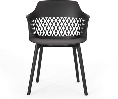 Christopher Knight Home Madeline Outdoor Dining Chair (Set of 2), Black