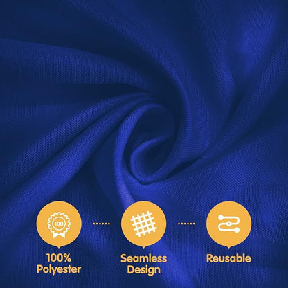 BRILLMAX 10 Pack Navy Blue Tablecloths 60x126 Inch for 8ft Rectangle Tables | 150 GSM Polyester Fabric, 15" Standard Drop, Water, Stain & Wrinkle Resistant Cloth Cover for Wedding Reception Banquet Party