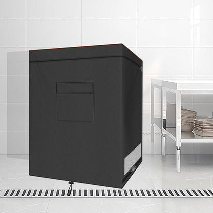 Chest Freezer Cover, Waterproof 420D Oxford Protective Outdoor Indoor Refrigerator Dust Cover with Zipper Fits 5.0 Cubic Feet Deep Freezer 28"L x 23"W x 34"H (Only Cover)