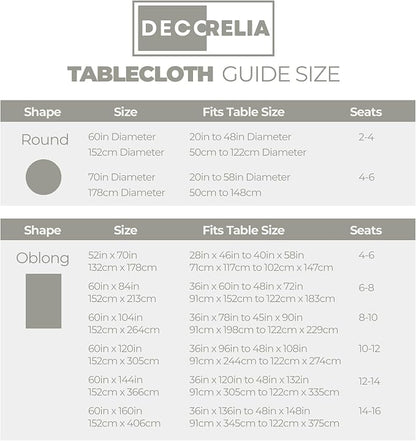 Faux Linen Round Tablecloths 60 inch, Waterproof Decorative Washable Texture Rustic Circle Table Cloth Cover for Dining Kitchen Party Farmhouse Outdoor(60 Inch,Round (2-4 Seats),Light Grey)