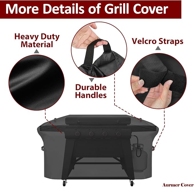70" Grill Cover for Camp Chef Gridiron 36 Flat Top Griddle Grill | for Camp Chef FTG36 Griddle, Heavy-Duty Outdoor 600D Waterproof Cover for Most Flat Top Griddle Grill with Similar Sizes